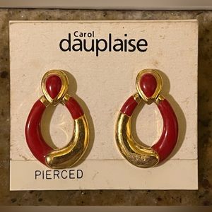 VINTAGE CAROL DAUPLAISE EARRINGS.